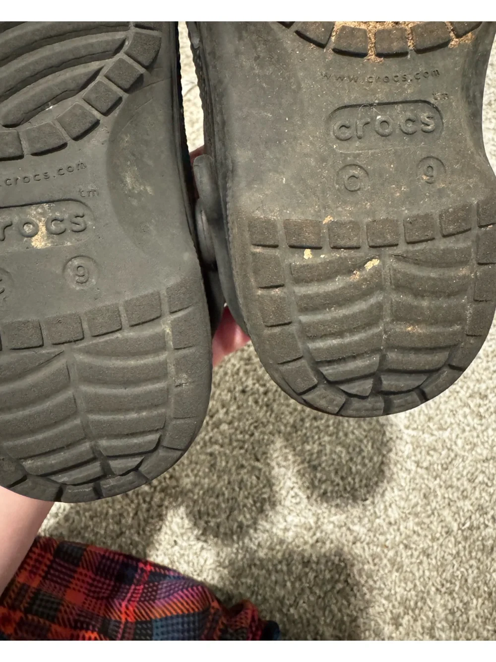 Used Baya Black Crocs Toddler Boy Girls C9 Small Kids 9 Summer shoes